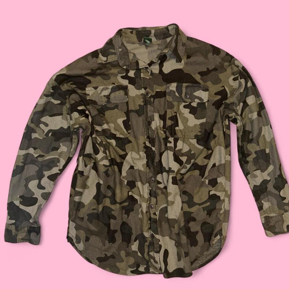 Wild fable camo button up utility